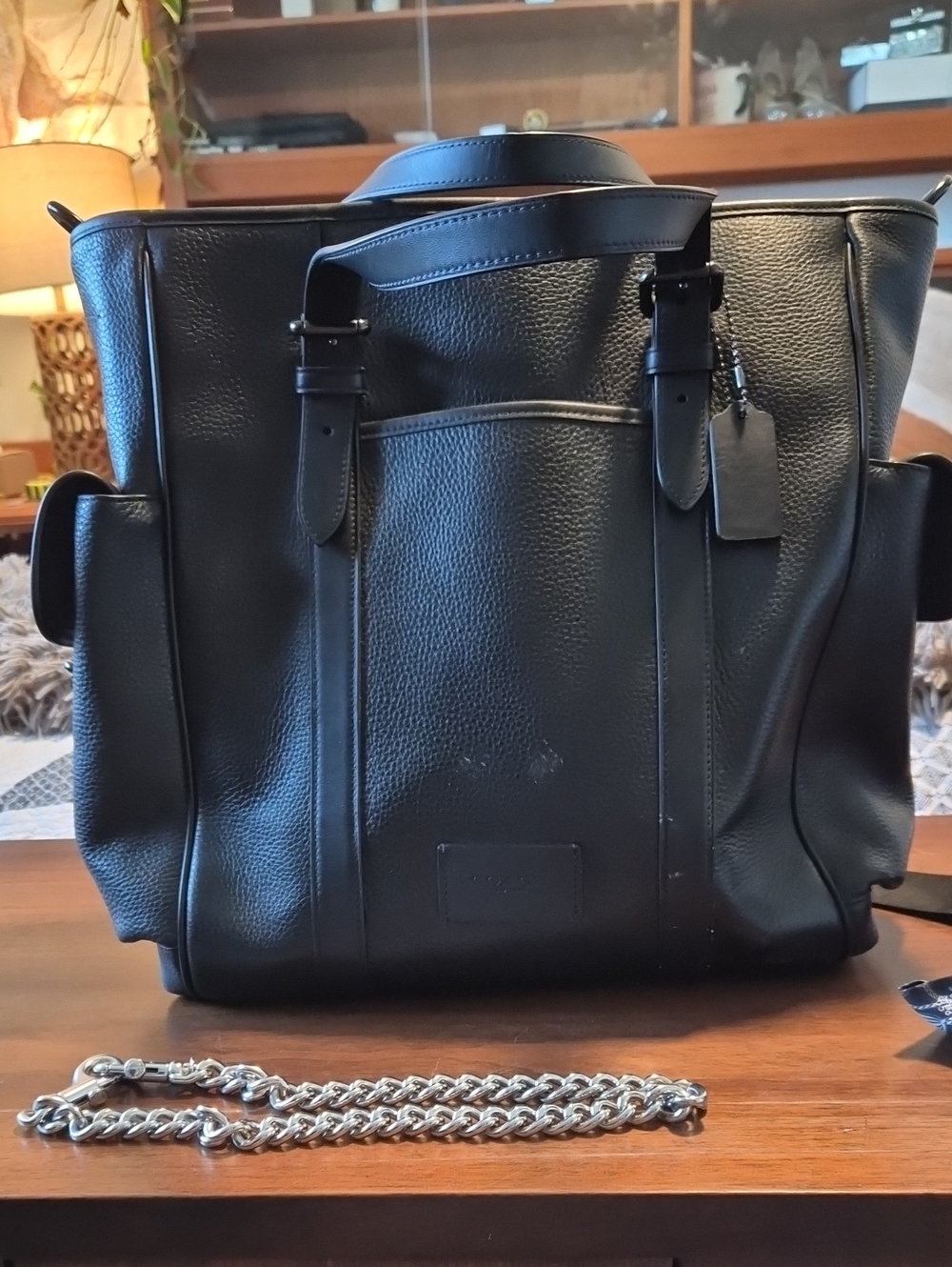 Coach Men's Pebble Leather Sprint Tote